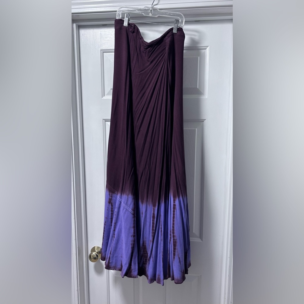 Tye Dyed Wrap Maxi Skirt
